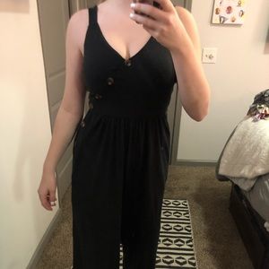 black jumpsuit